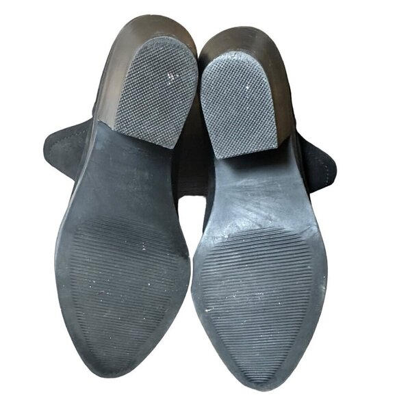 Steve Madden Ankle Booties Black‎ Fresko Suede Boho Western Block Heel Size 6 - Picture 9 of 10